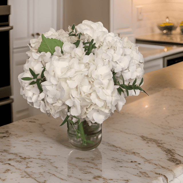 White Hydrangea Flower Centerpieces Las Vegas, Nevada