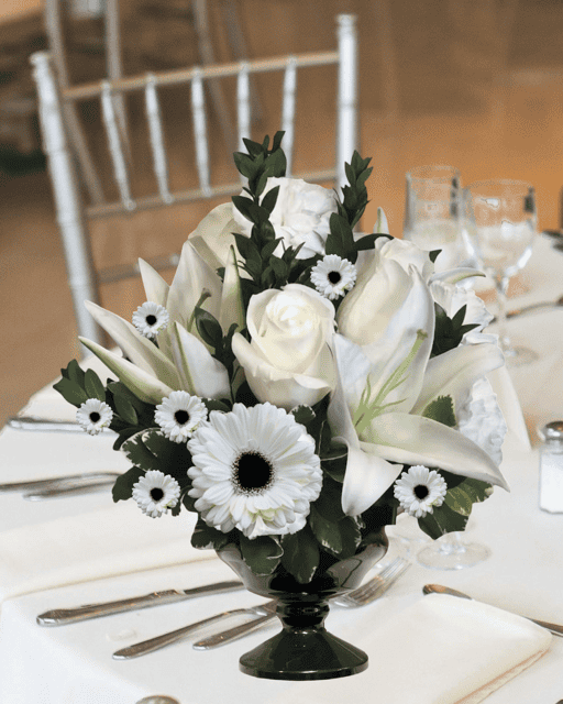 Elegant Noir BLAKC AND WHITE Flower Centerpiece LAS VEGAS