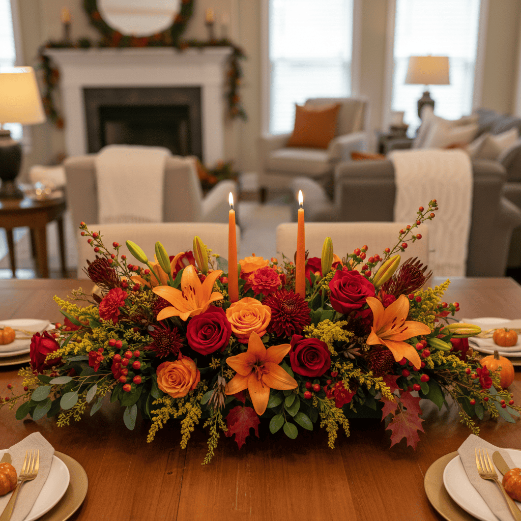 Elegant Harvest Candle Centerpiece in las vegas