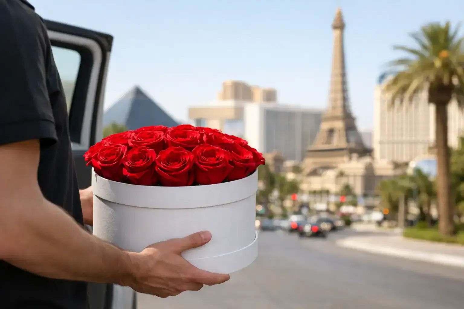 Rose Hat Box Delivery in Las Vegas
