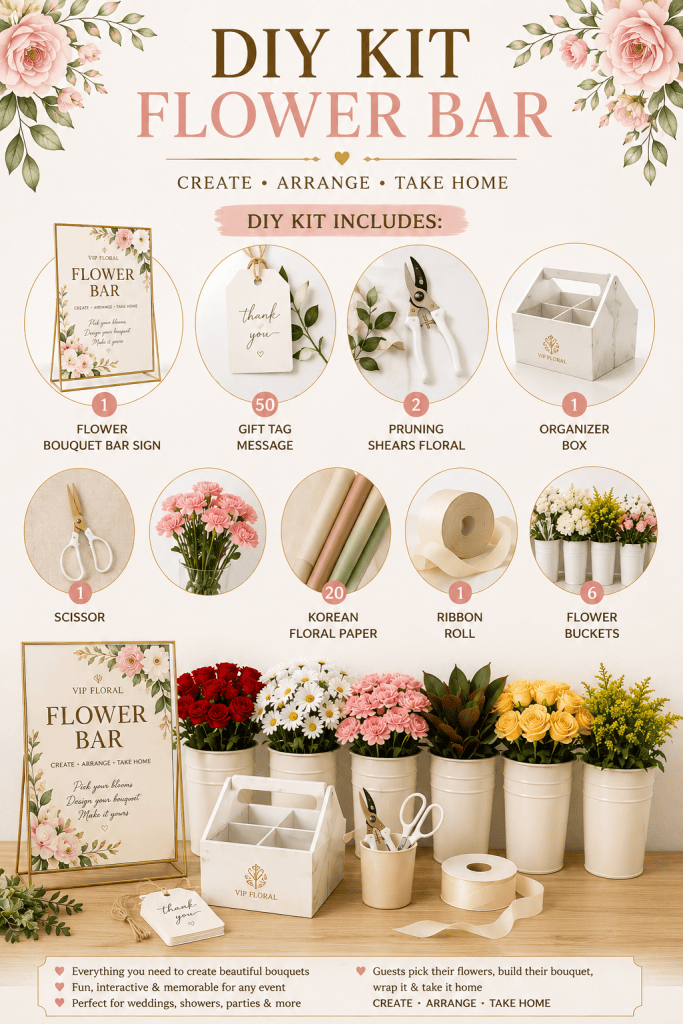 DIY FLOWER BAR — DROP-OFF EXPERIENCE