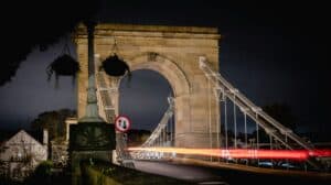 A time lapse image of the bridge over The Thames in Marlow