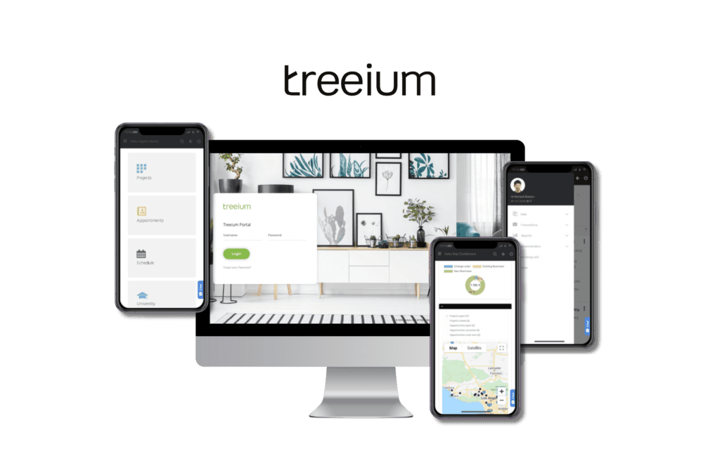Treeium CRM management tool interface
