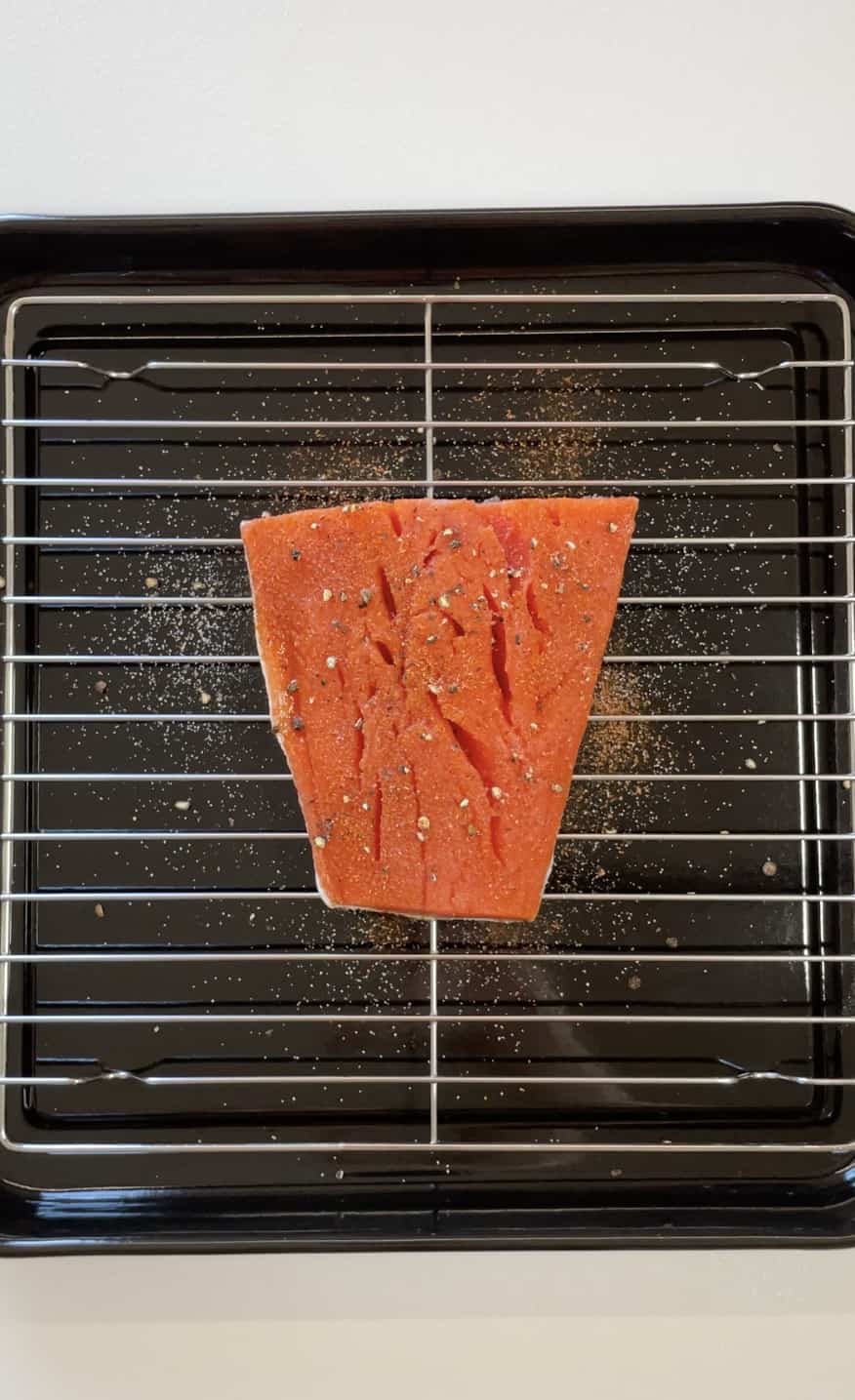 salmon coated with seasonings