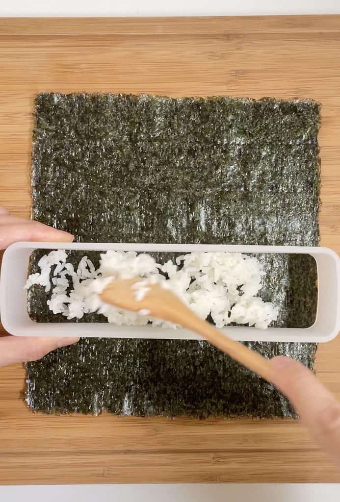 spreading rice