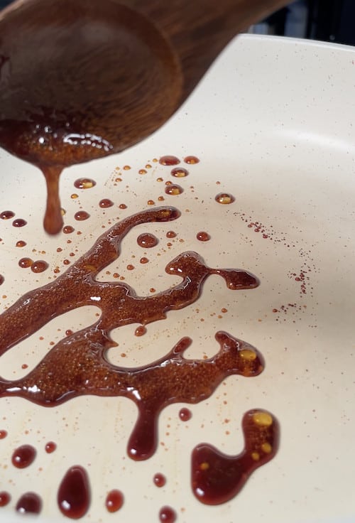 sugar turns dark brown