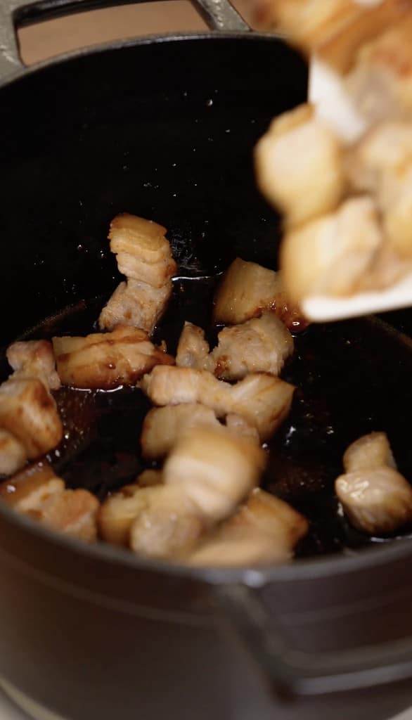 add the pork
