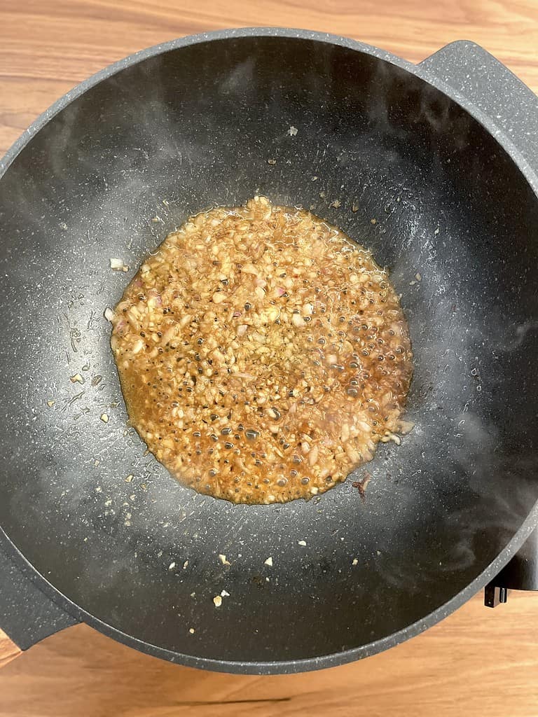 add sauce and sugar