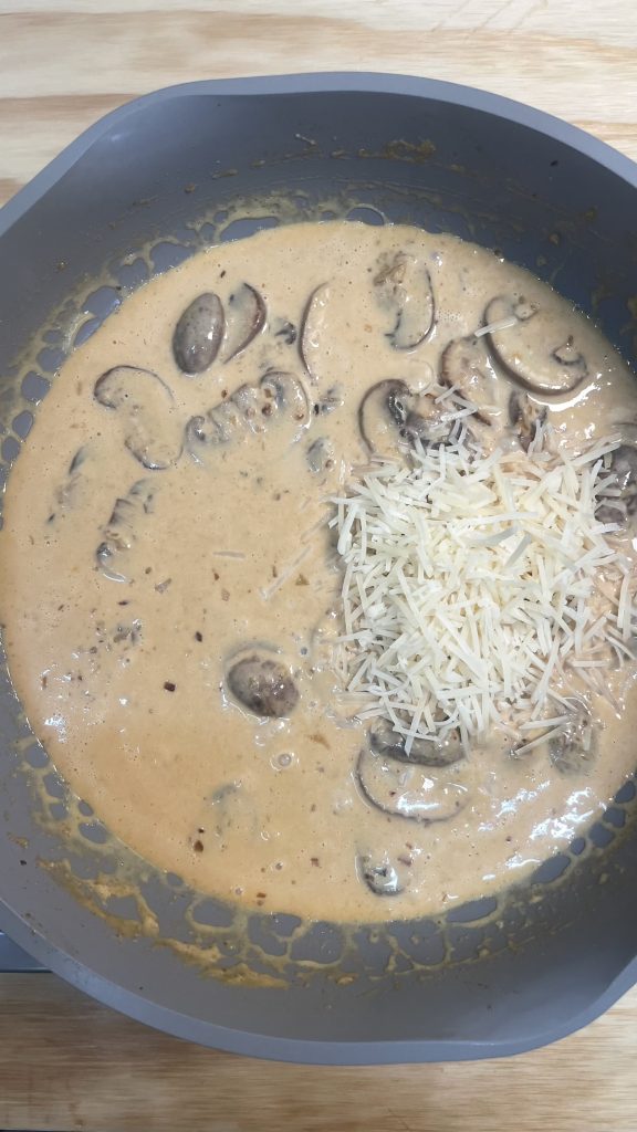 Add parmesan