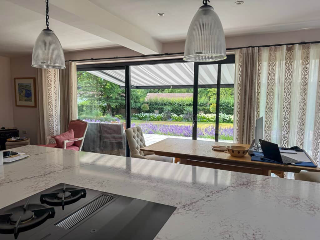 weinor awning over patio in hampshire