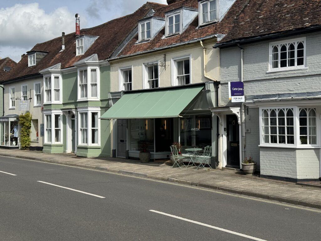 Hair Art salon awning in Alresford Hampshire