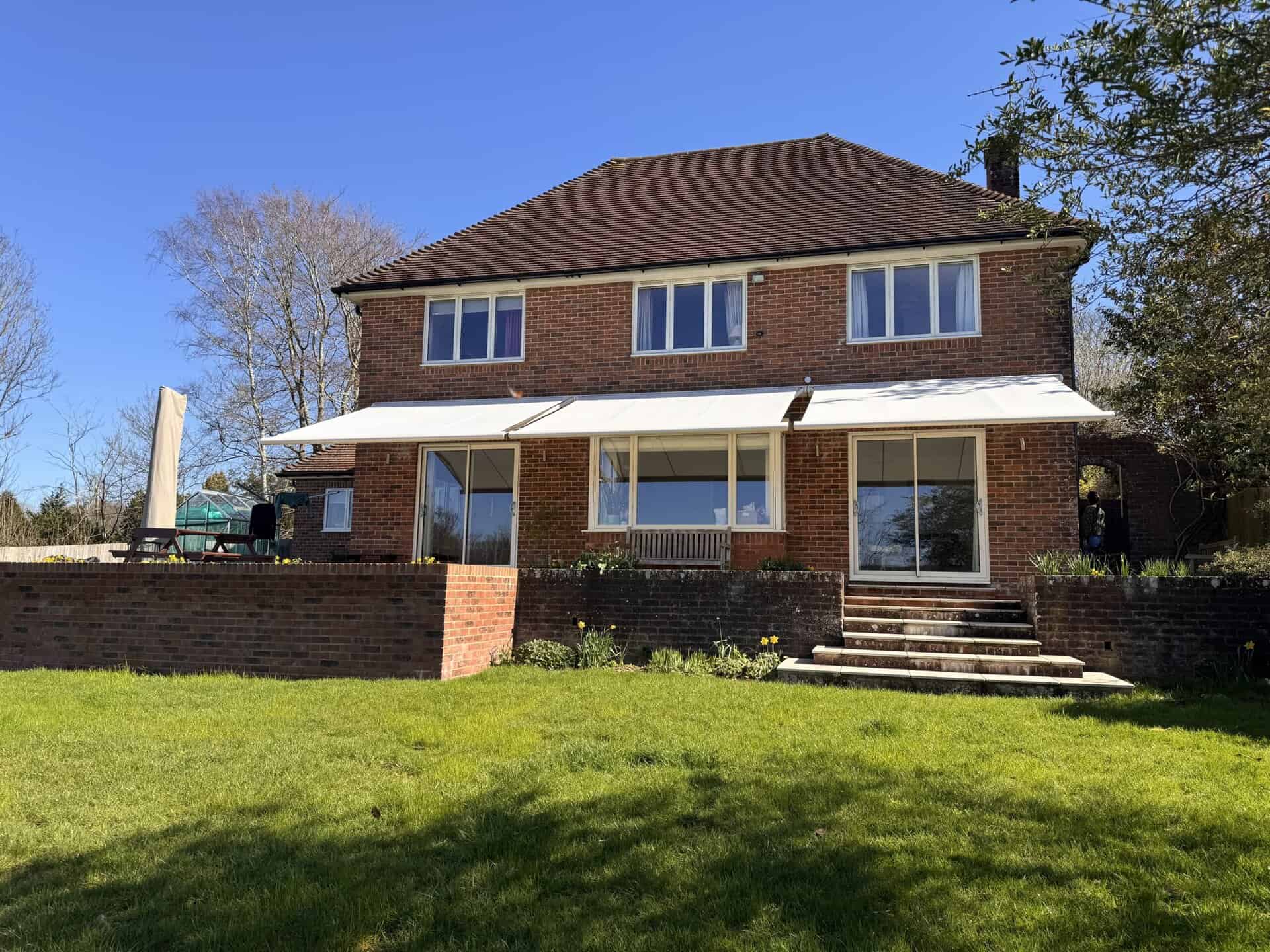 Weinor Motorised Awnings Installation in Alresford: Creating a Fully Shaded Outdoor Living Space with Somfy Automation