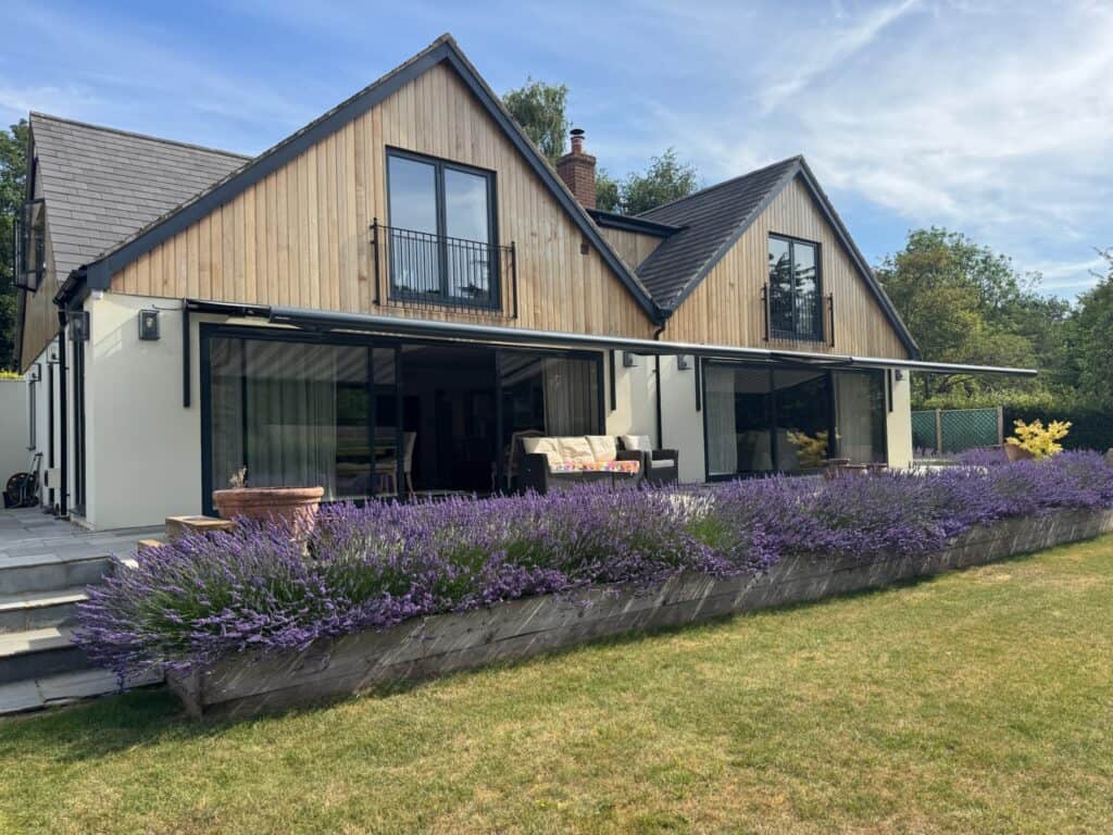 2 weinor awnings over bifold doors