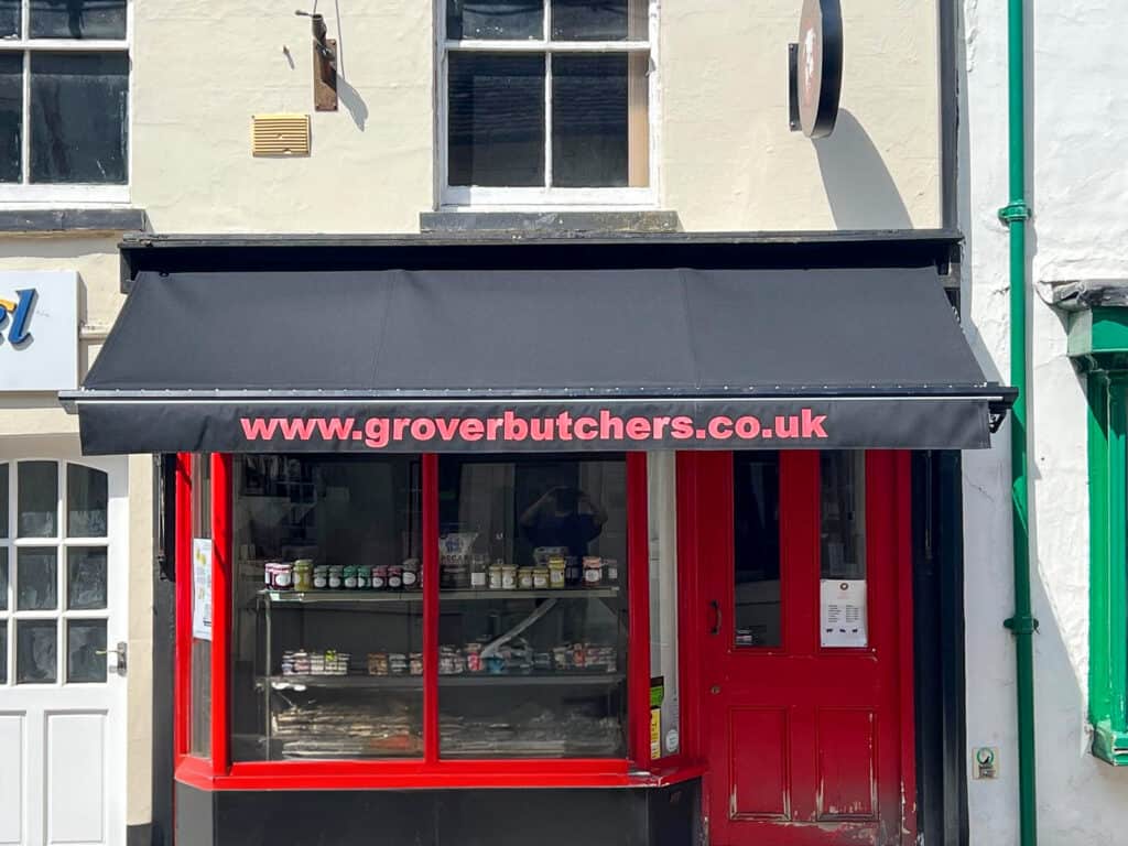 commercial shop front awning in bishop's waltham hampshire