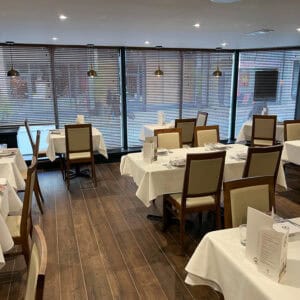 commercial wood venetian blinds to Bangkok Bistro restaurant in Winchester Hampshire