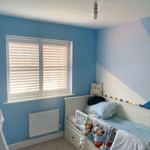Nursery bedroom shutters