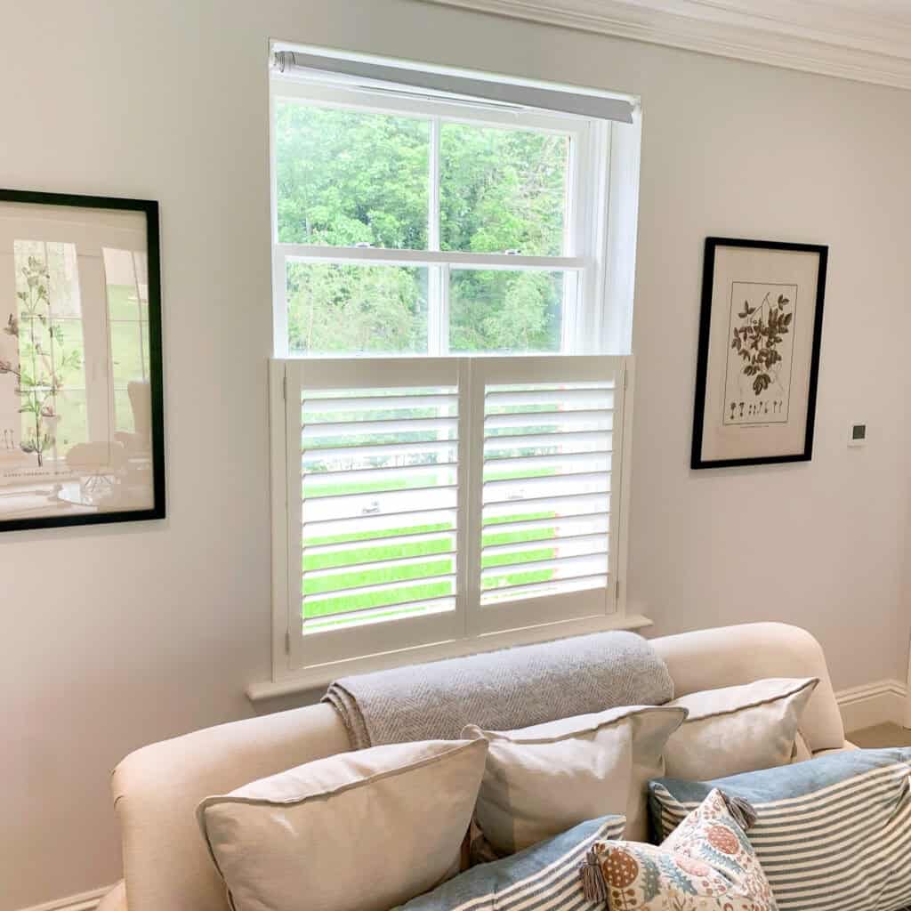 living room cafe shutters Barton Stacey Hampshire