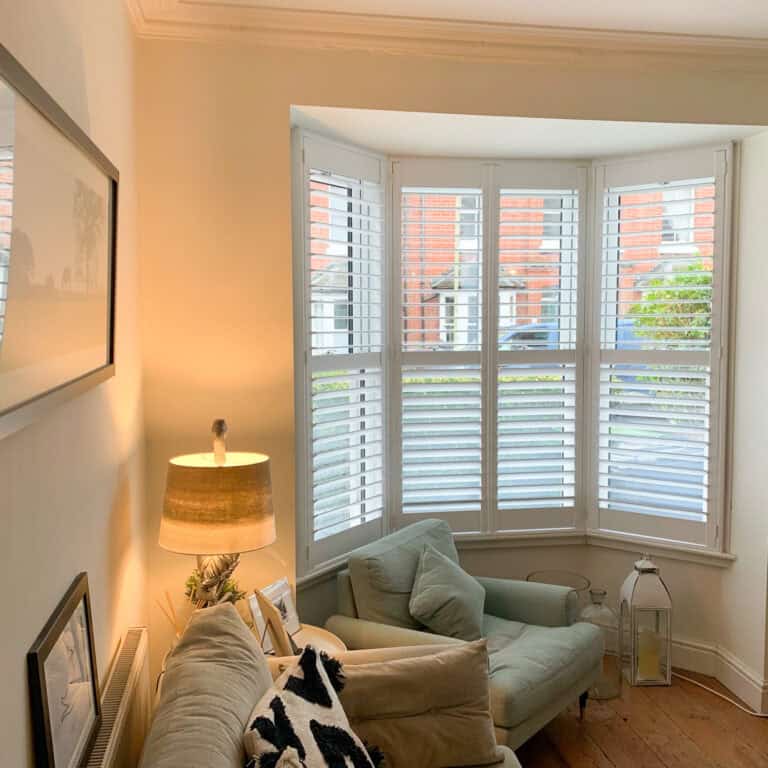 locally fitted, living room full height shutters in Alresford Hampshire
