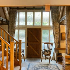 entrance hall full height shutters Winchester Hampshire