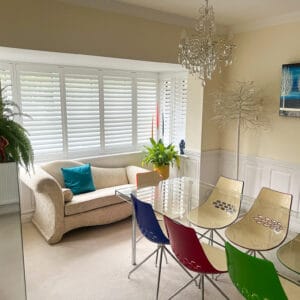 bay window shutter to dining room in family home in Romsey