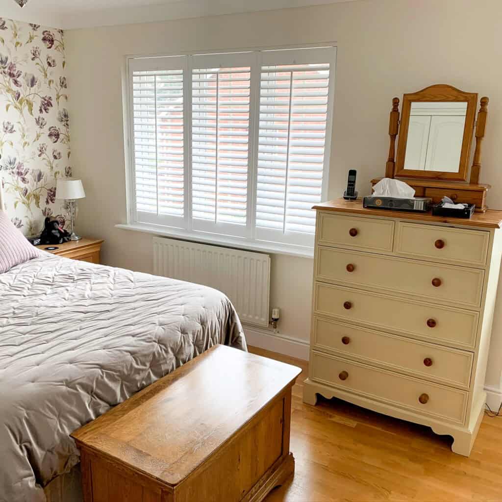 full height shutters to bedroom in Alton hampshire