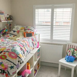 full height shutters to child bedroom in Medstead near Alton