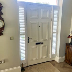 full height shutters around a front door for added privacy winchester