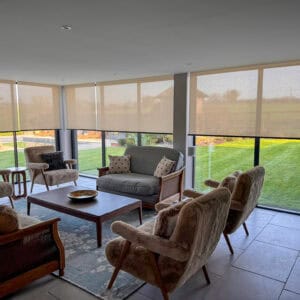 motorised roller blinds in Blindspace boxes to kitchen extension in Bishop's Waltham