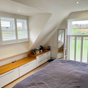 full height and tier on tier shutters to bedroom in Ellisfield, Basingstoke
