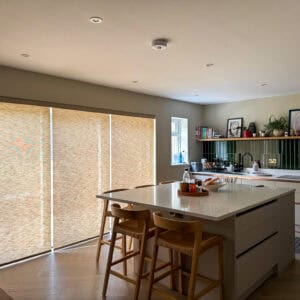 motorised roller blinds to kitchen patio doors in winchester home