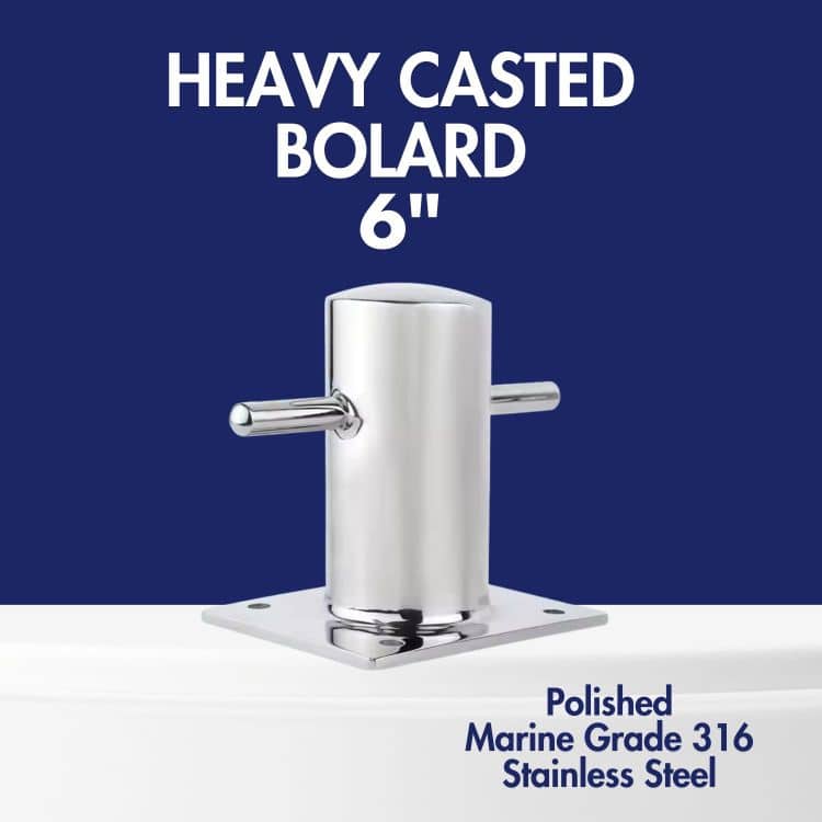 6in Heavy Casted Boat Bollard