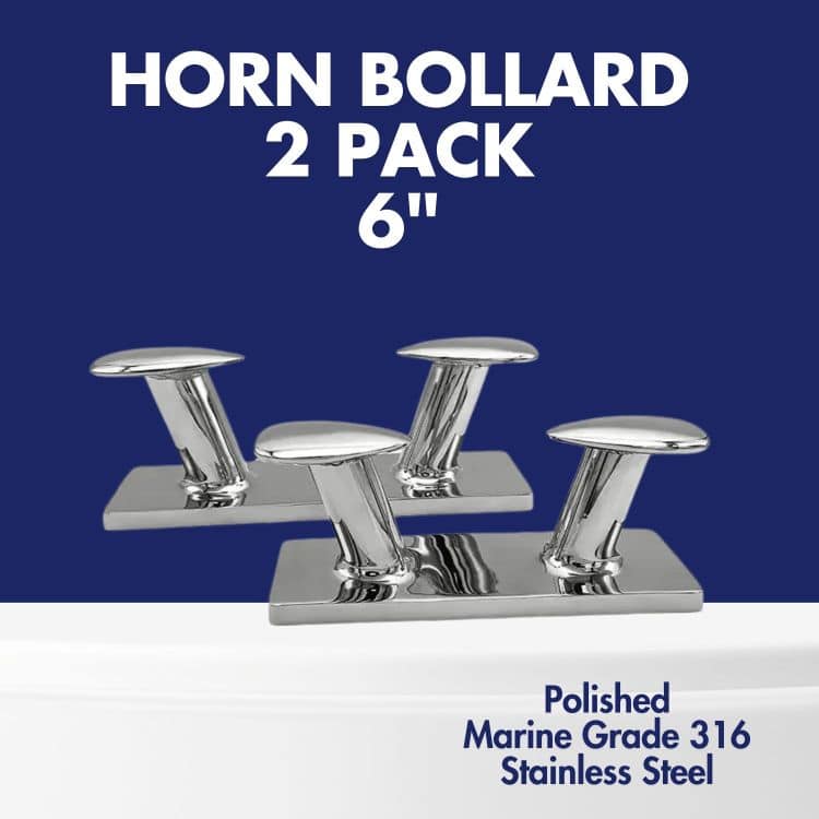 6in Horn Bollard 2 Pack