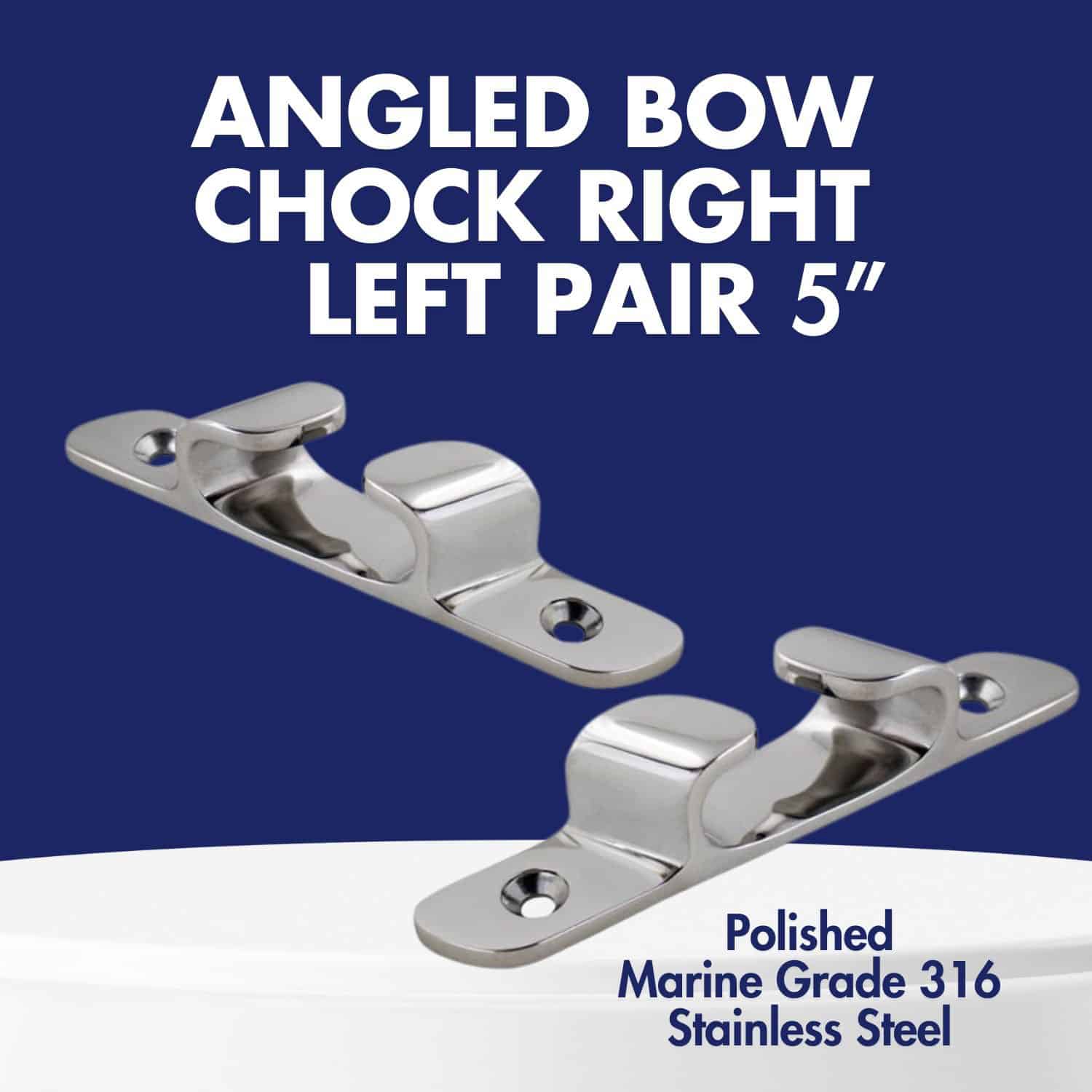 Angled Bow Chock Pair 5in