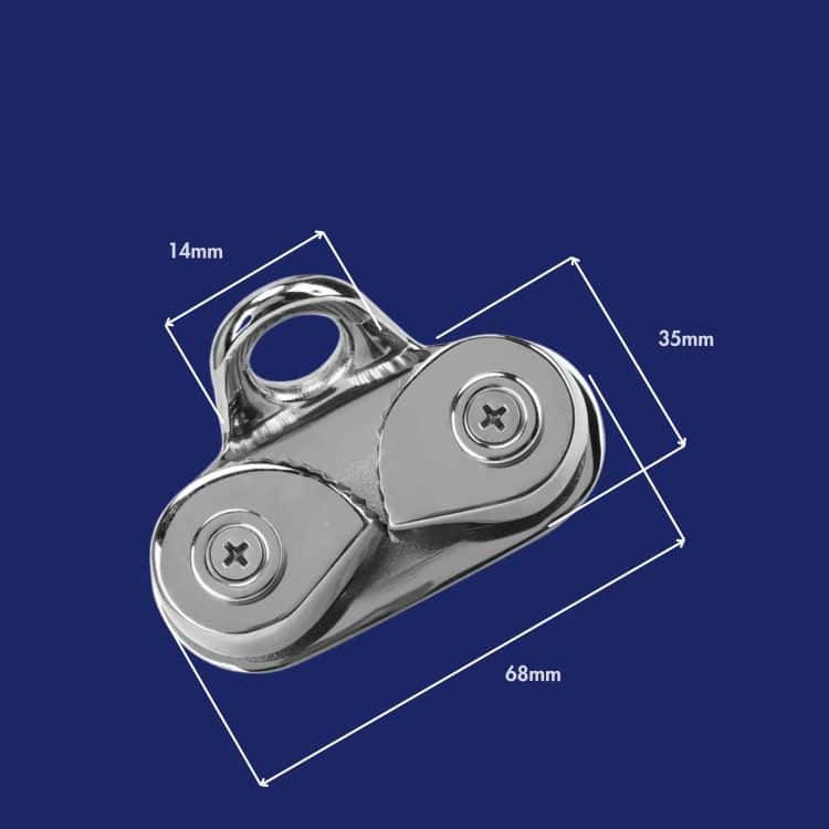 Clam Cleat with Cover 68mm