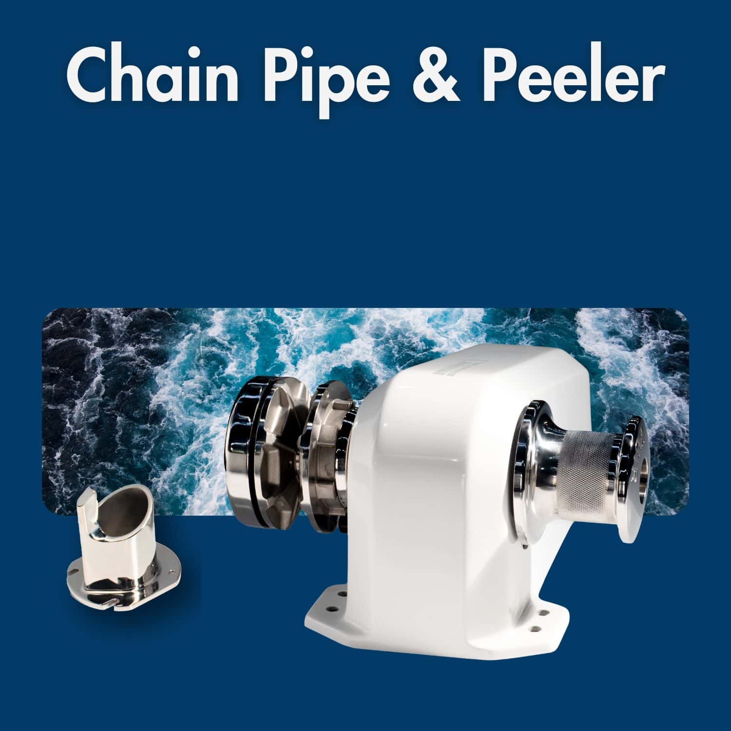 HR1600 Cougar chain pipe and peeler for marine winch applications.