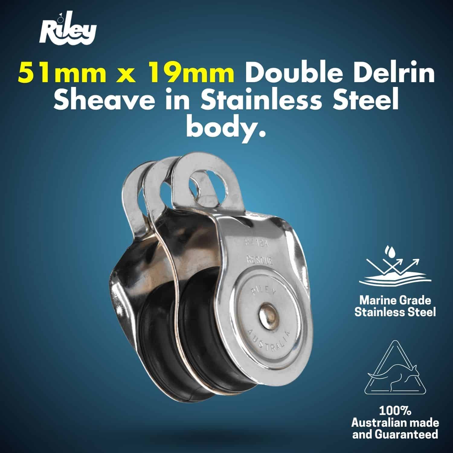 Riley 51mm Double Delrin Sheave
