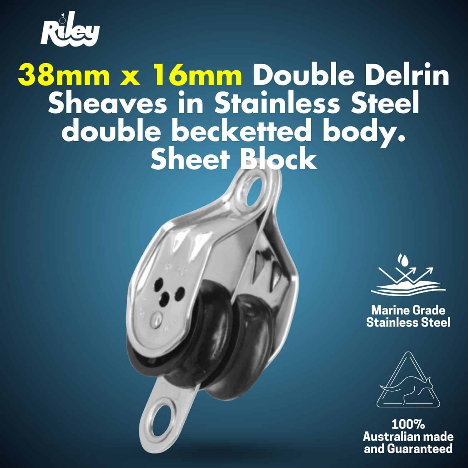 Riley 38mm Double Delrin Sheave