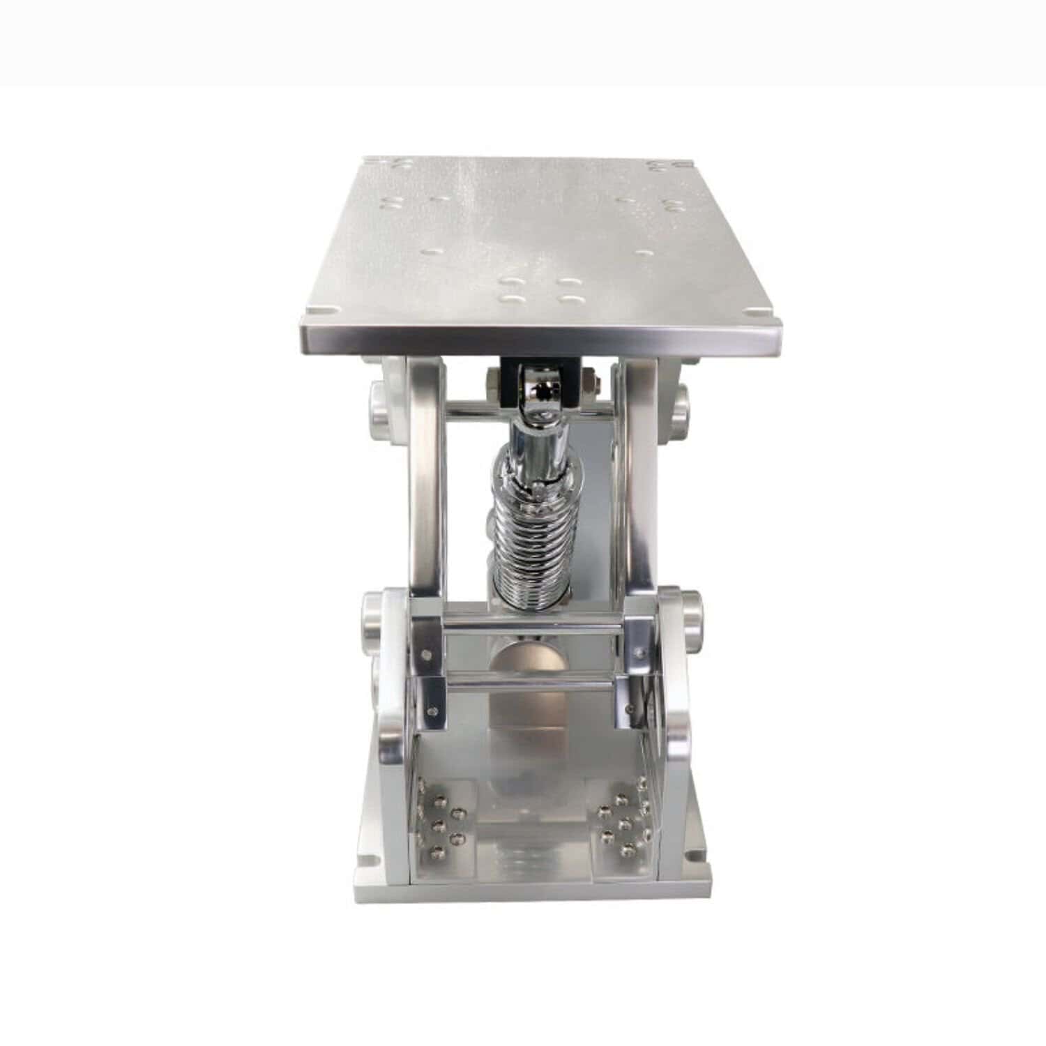Adjustable aluminum boat seat suspension base with shock mitigation for smooth rides.