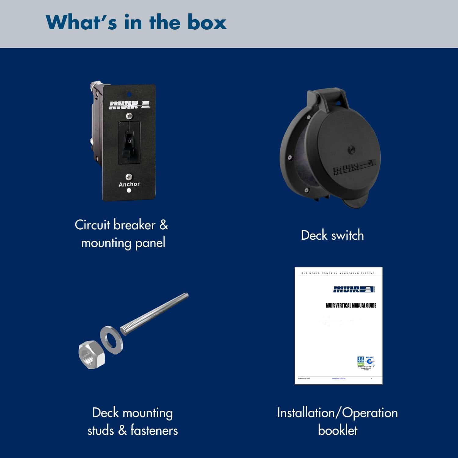Marine VC800 inline capstan for vessel anchoring and mooring operations.