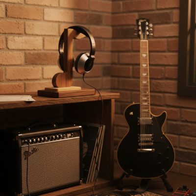 Harmony Stand Kopfhörerhalter aus Holz – stilvolles Accessoire für Musiker und Musikliebhaber