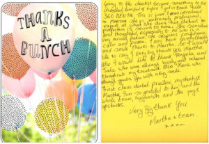 Thank you card from a 360 Dental Care patient