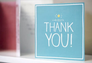 Thank you card from a 360 Dental Care patient