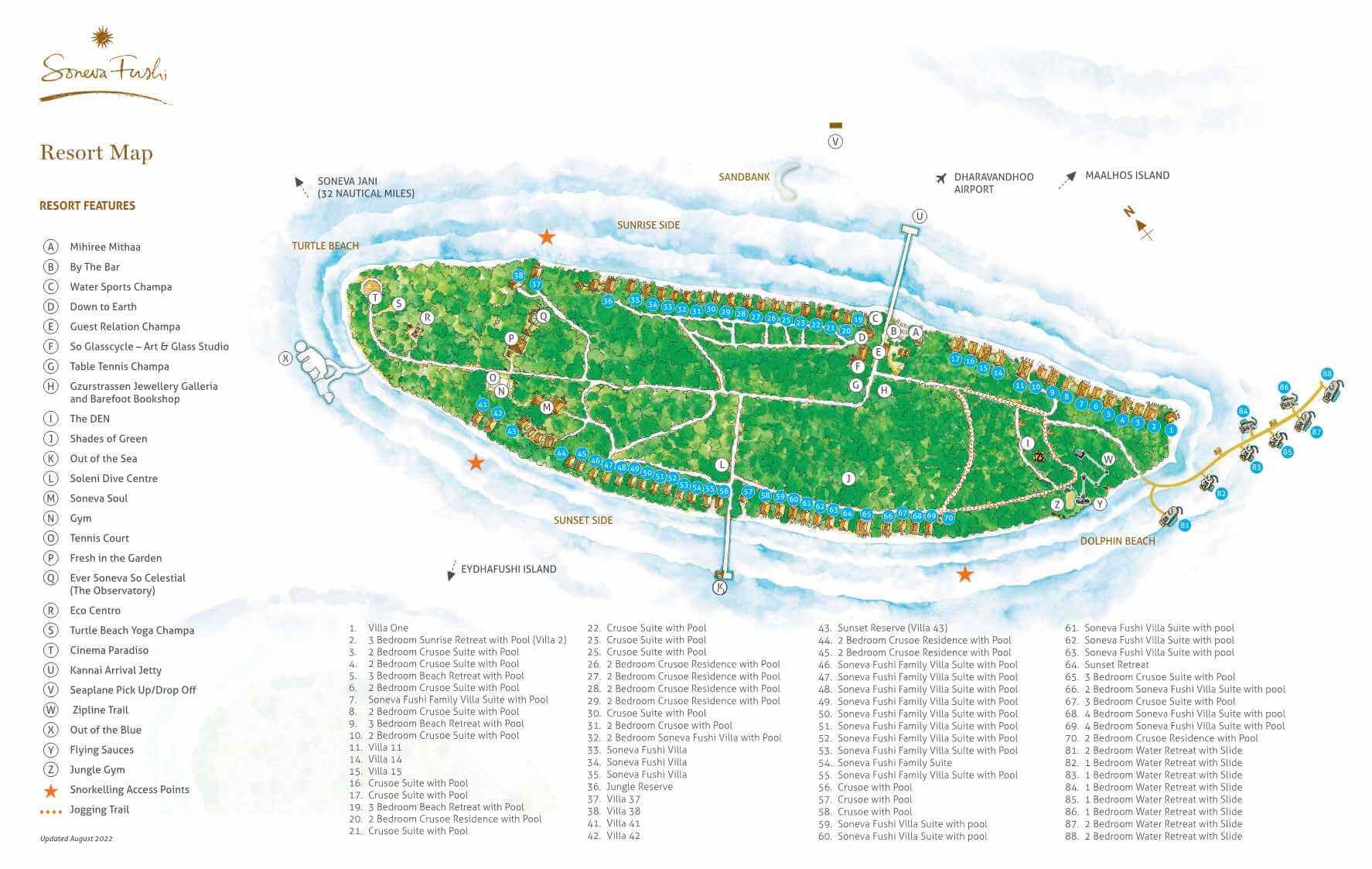 Soneva Fushi Map