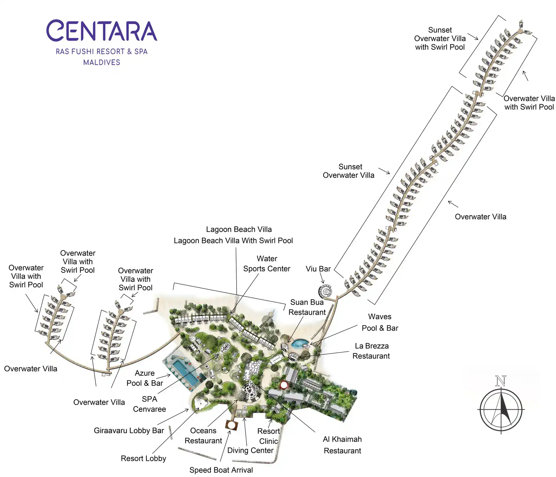 Centara Ras Fushi Resort & Spa-Map