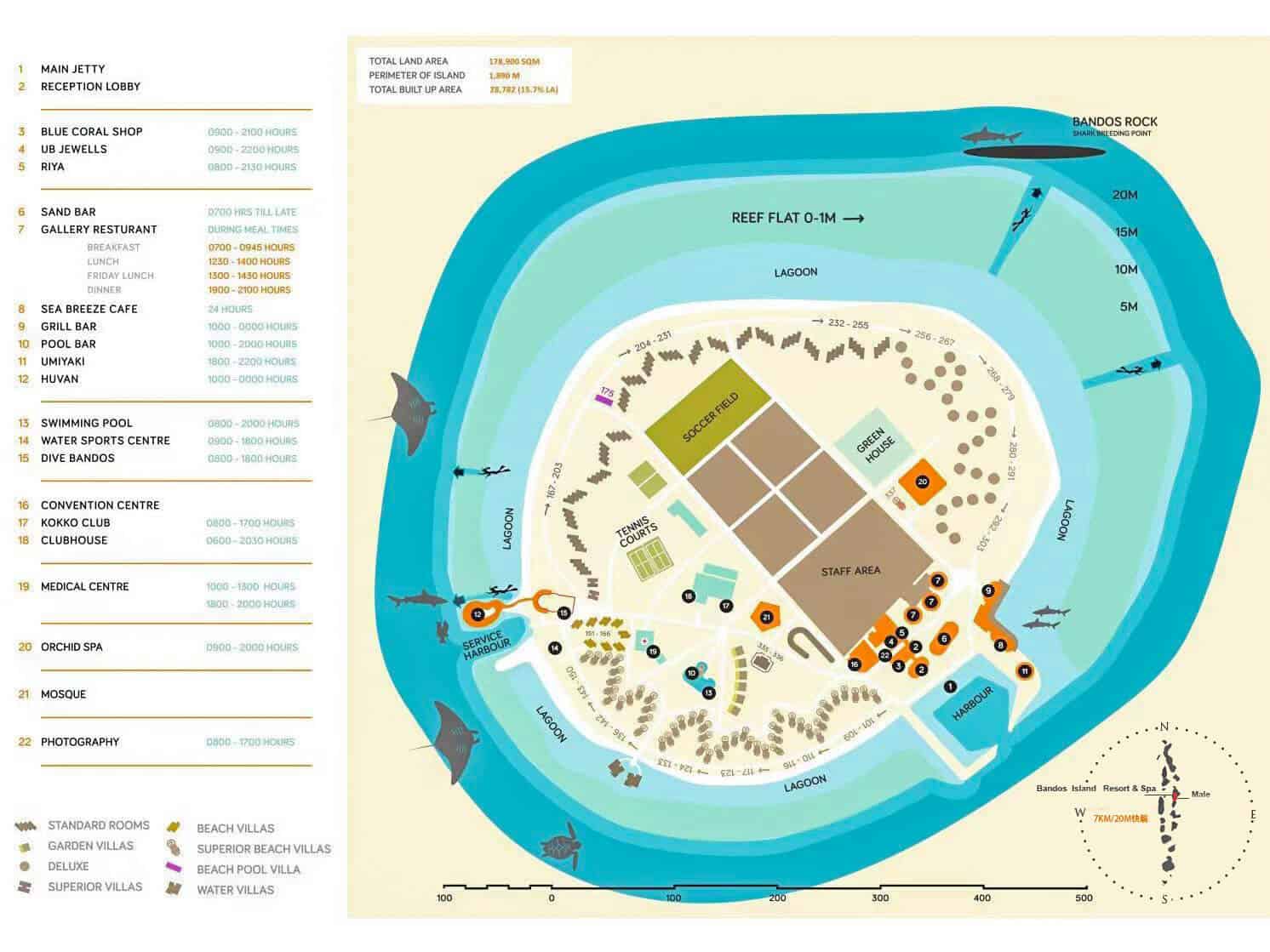 Bandos Maldives - Map