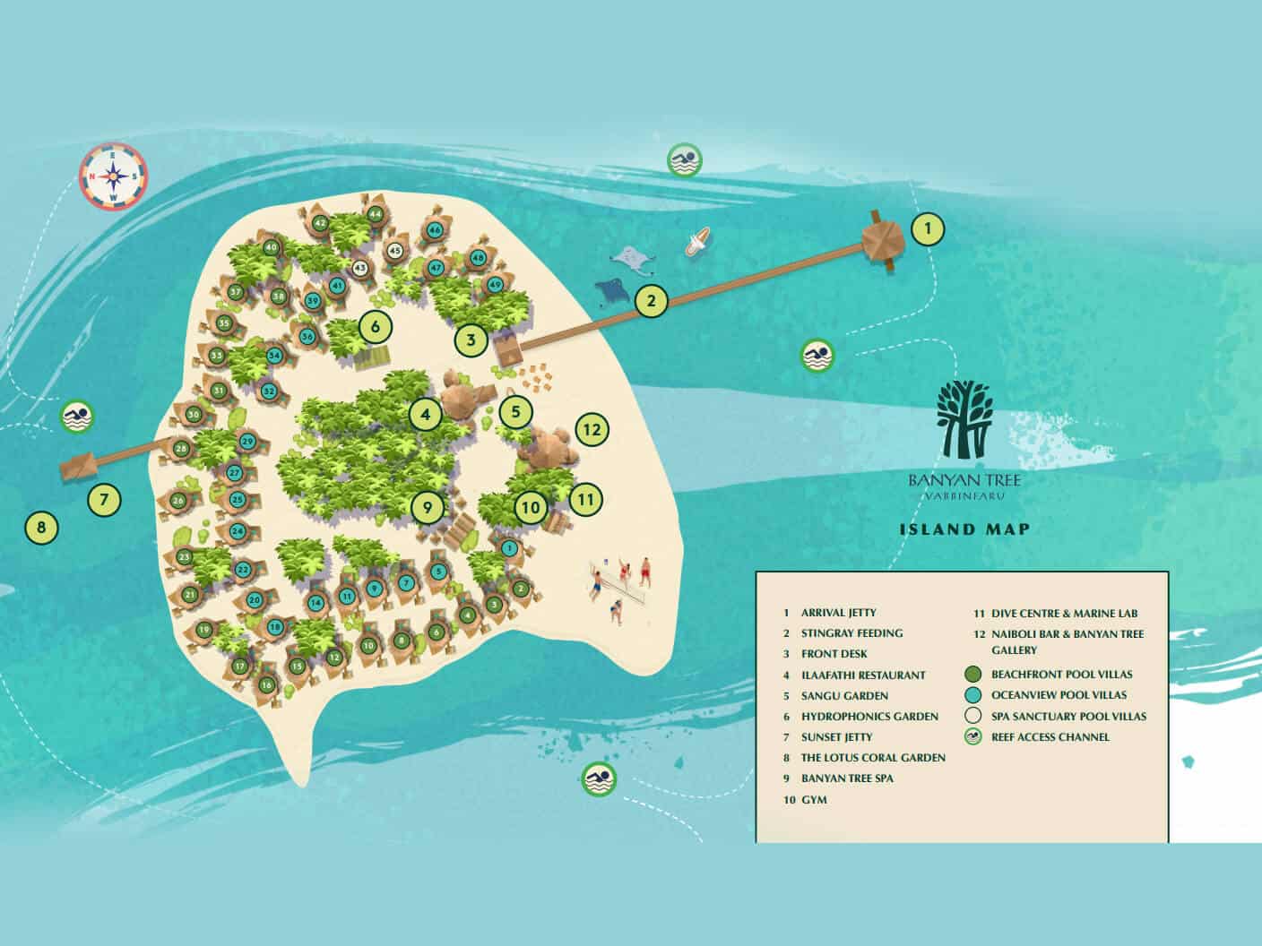 Banyan Tree Vabbinfaru-Map