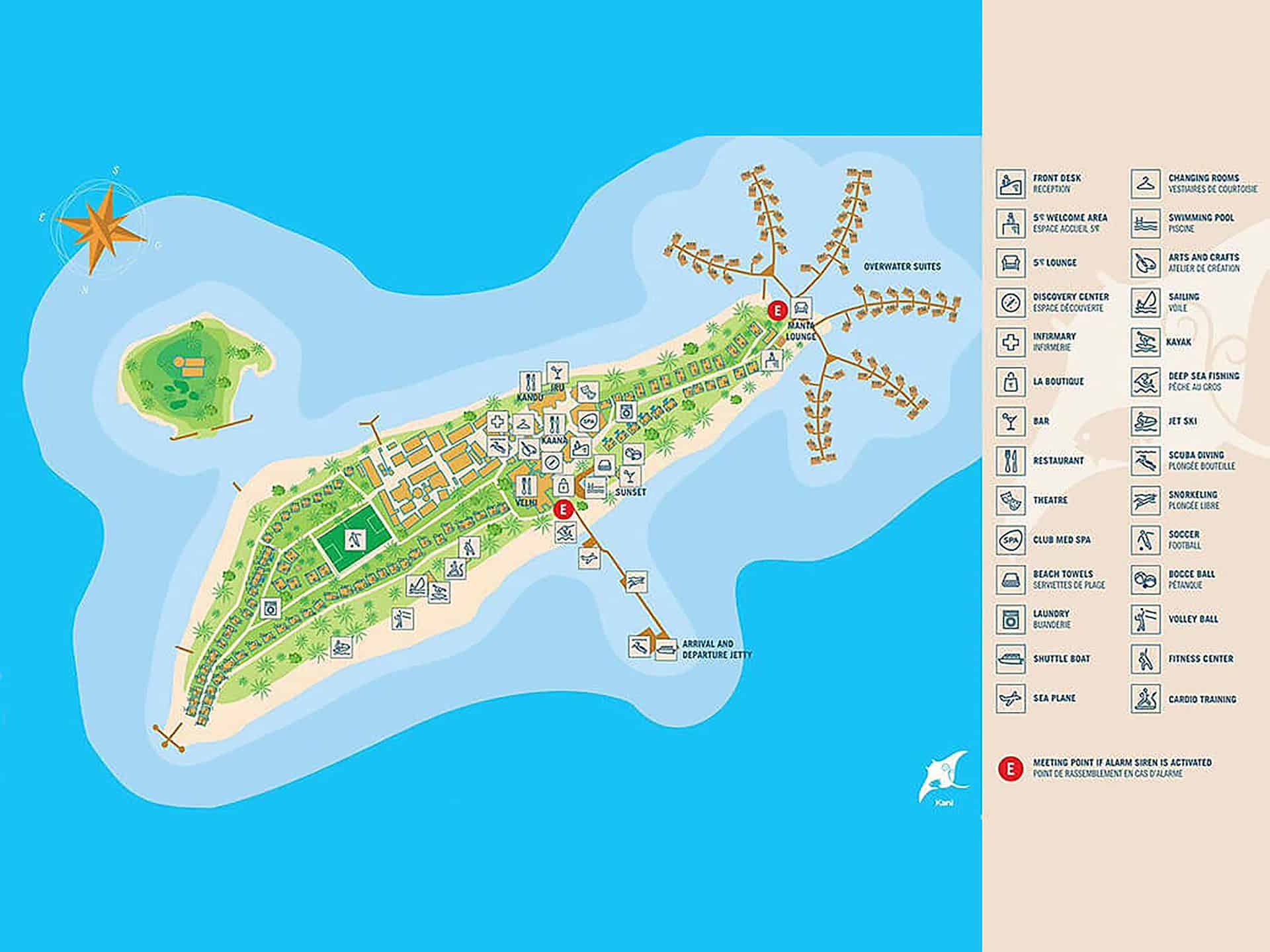 Club Med Kani - Map