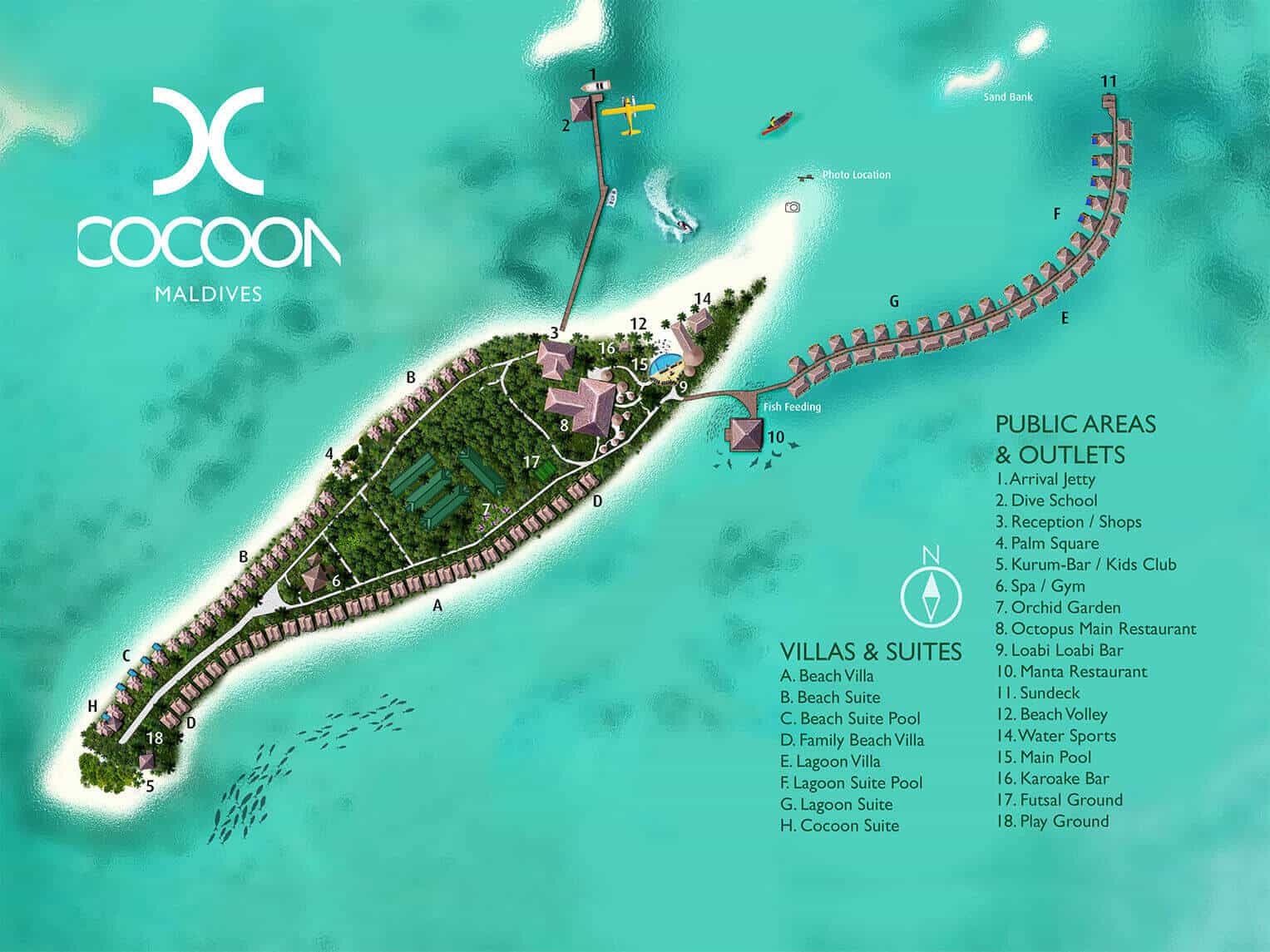 Cocoon Maldives - Map