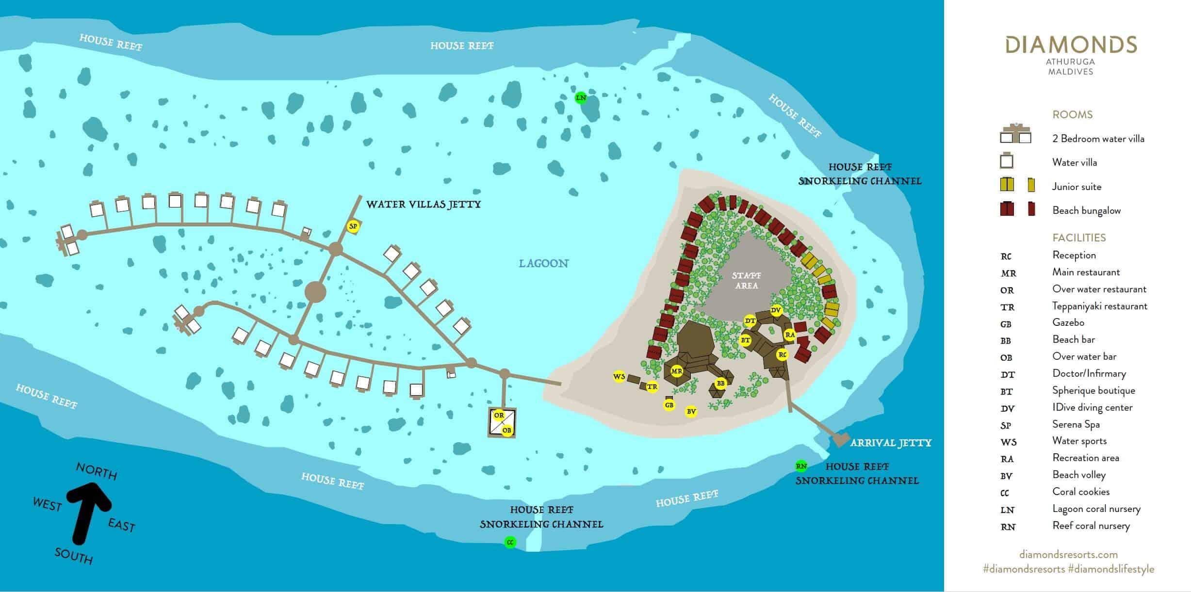 Diamonds Athuruga Maldives map