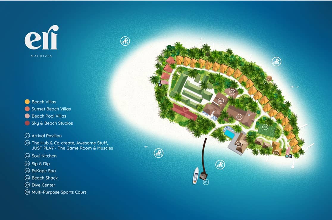 Eri Maldives resort - Map
